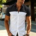 thumbnail image 4 of FRSASU Men's Casual Polo Shirt Short Sleeve Color Block Breathable Summer Golf Work Travel Beach Tops Black, 4 of 7
