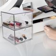 thumbnail image 3 of Clear Acrylic Makeup Organizer Box For Skincare Storage And Face Towels In Transparent Design 2Pcs, 3 of 4