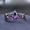 14k Black Gold Finish, variant on Pear Cut Amethyst Nature Inspired Ring Set in 14k Black Gold Finish - Bridal Wedding Ring Set - February Birthstone