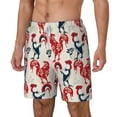 thumbnail image 2 of Balery Roosters Mens Swim Trunks Swim Shorts for Men Quick Dry Inseam Beach Shorts with Compression Liner Pocket-XX-Large, 2 of 9