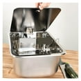 thumbnail image 4 of RV Sink Small Narrow Stainless Steel with Tempered Glass Cover Car Vessel 304 Stainless Steel Vegetable Washing Basin ,Durable Material, 4 of 7