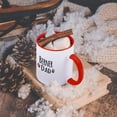 thumbnail image 5 of 3dRose, Berner Dad - Bernese Mountain Dog - doggie by breed - brown muddy paw prints - doggy lover pet owner, 11oz Two-Tone Red Mug, 5 of 7