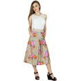 thumbnail image 5 of Bimba WomenPrinted Midi Skirt Box Pleat Skirt With Pockets Trendy Chic Clothing, 5 of 5