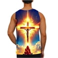 thumbnail image 4 of Yaoyar Tanks Top for Mens Jesus Cross Faith Sleeveless Crewneck Workout Tank Tops Summer Casual Athletic Quick Dry Tees, 4 of 5