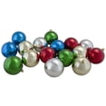 thumbnail image 2 of Northlight Shatterproof 2-Finish Christmas Ball Ornaments 2.5" (60mm) - Traditional Multi-Colored -, 2 of 3