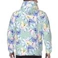 thumbnail image 7 of Sikiie Colorful Butterfly Men's Hoodie, Essentials Hoodie, Sweatshirt, Pullover Hooded Sweatshirt for Men-3X-Large, 7 of 7