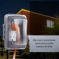 thumbnail image 2 of TayMac MM410CA Weatherproof Nonmetallic Standard Depth In-Use Device Cover, 16-in-1 Configurations, Single Gang, Round Box Adapter Plate, Horizontal/Vertical, Clear, 2 of 7