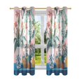thumbnail image 7 of Yayeee Window Curtains Light Filtering 63"x42" Grommet Panel Pair Home Living Room Decor, Vibrant Flowers, 7 of 7