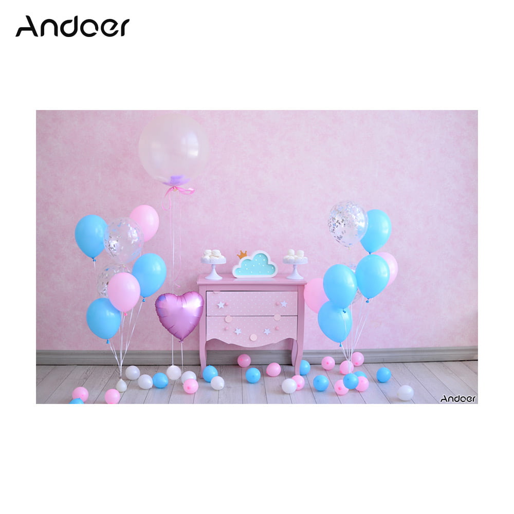 Andoer Andoer 2 1 1 5m 7 5ft First Birthday Backdrop Cake Balloon Photography Background Children Baby Girl Kids Photo Studio Pros Walmart Com Walmart Com