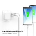 thumbnail image 3 of Reiko Wireless 12w 2.4a Dual Wall Adapter in White, 3 of 4