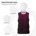 thumbnail image 3 of Xecao Dark Purple Glitter print basketball shirt for both men and women, a unisex basketball jersey perfect for theme parties-Small, 3 of 6