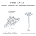 thumbnail image 5 of Rosec Jewels Lab Diamond Vintage Engagement Ring with Halo (8 mm, EF-VS Quality), 14K White Gold, US 6.50, 5 of 8