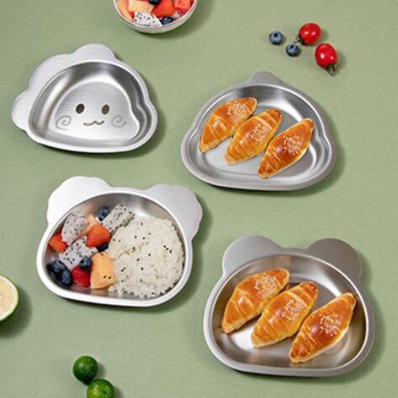 YAOMOBB Dinner Plate Make Mealtime Fun for Kids with Cartoon Print Shock proof Dinner Plate