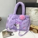 thumbnail image 1 of Sanrio-Bolso de felpa de Hello Kitty para mujer, bolsa Kawaii Kuromi My Melody, bolso de mano de Anime de dibujos animados, Cinnamoroll, bolsas de almacenamiento, regalos para niñas, 1 of 4