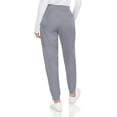 thumbnail image 3 of Hey Collection Womens Knit Stretch Scrub Joggers Scrubs Pants, Grey, Small, 3 of 5