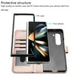 thumbnail image 3 of Decase Wallet Case for Samsung Galaxy Z Fold4,Galaxy Z Fold 4 Ultra Thin Premium PU Leather Card Holder Phone Cover Embossed Shockproof Case Compatible with Samsung Z Fold4 5G - Rosegold, 3 of 7