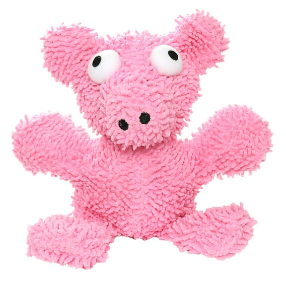 Mighty Microfiber Ball Med Pig Durable Plush Squeaky Dog Toy