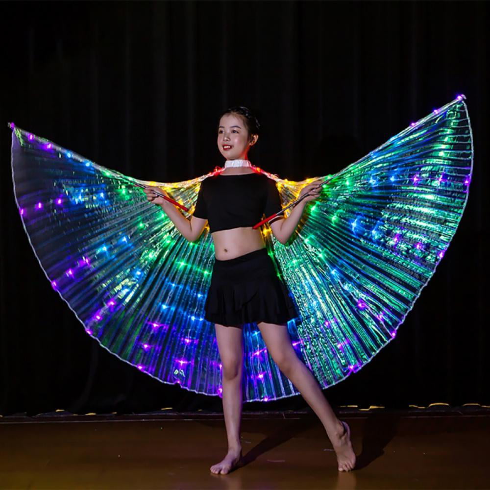 Children Butterfly Belly Fairy Angel Wings Cloak Dance Cape Costume for Kids 