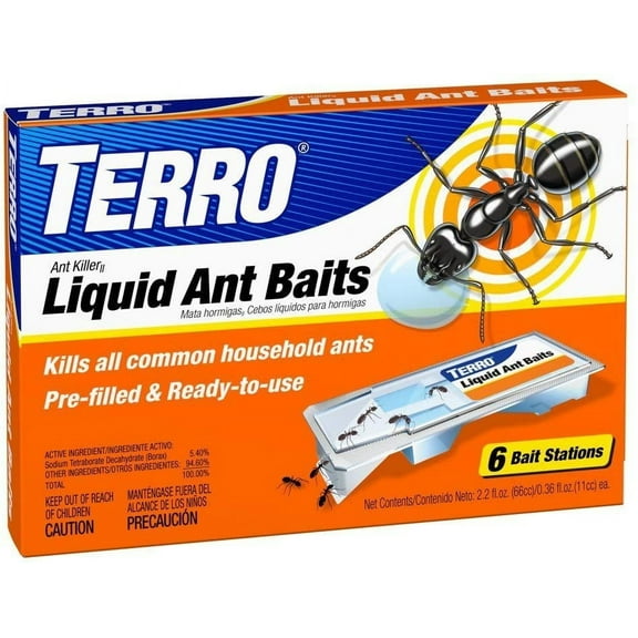TERRO PreFilled-Liquid-Ant-Killer-II Baits Super Value Pkg 10 Count 60 Bait Stations Total