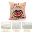 thumbnail image 4 of GOSMITH  Summer Pillow Covers Hello Summer Vibes with Watermelon Pineapple Bicycle Tropical Flowers Palm Leaves Lemon Farmhouse Beach Outdoor Decorations Throw Pillow Cases, 4 of 5