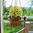 thumbnail image 4 of 6 Bundles Artificial Daisy Flowers Outdoor Fake Flowers for Decoration No Fade Faux Plastic Flower Garden Porch Window Box Décor (Yellow), 4 of 5