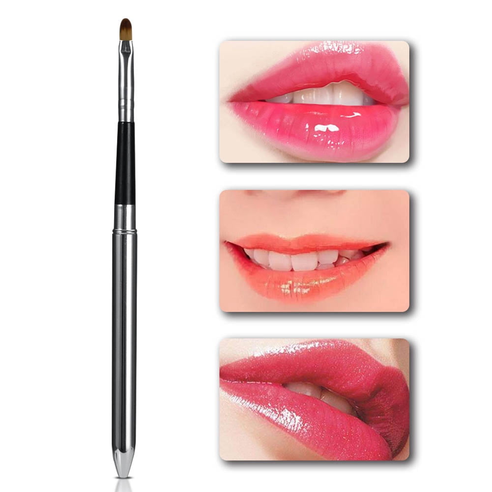 Portable Lip Brush Retractable Home Travel Lipstick Gloss Makeup Brushes Tool