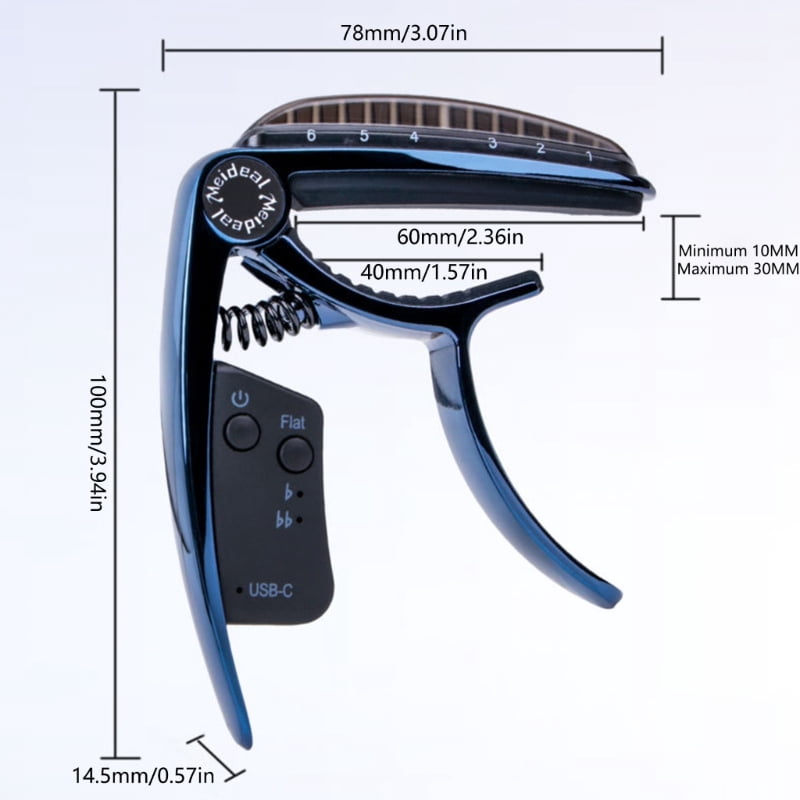 Metal Guitar Capo Easy to Carry Recording Studio Capo Spring Clamp Capo Perfect for Beginners and Professional Player