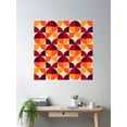 thumbnail image 2 of Colorful Geometric Pattern 269 Poster Wall Art, Modern Wall Decor For Living Room Bedroom, 17x17 UNFRAMED, 2 of 3