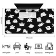 thumbnail image 5 of Long Mouse Pads for Desk,Happy Halloween Ghost Pattern Desk Mats on Top Of Desks, Desk Mouse Pad Extra Large with 3mm Non-Slip Base and Stitched Edge for Gaming,Office,Work,Home 47.3x23.6in, 5 of 5