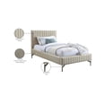 thumbnail image 2 of Meridian Furniture Gallo Beige Vegan Leather Twin Bed, 2 of 9