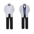 thumbnail image 2 of 7pc Boy Formal Black & White Suit Tux Set Satin Bow Tie & Vest Baby Sm-20 Teen, 2 of 3