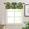 thumbnail image 3 of Summer Palm Trees Valances for Windows Farmhouse Kitchen Curtains Valances Rod Pocket Valance Curtains for Kitchen Windows Watercolor Green Nature Forest Window Valances for Bathroom Bedroom 42"x18", 3 of 6