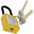 thumbnail image 1 of Wekity 6mm Lockout Tagout Locks Safety Padlock Loto Locks Keyed Differently PA Lock Out Tag Out Steel Shackle Small Luggage Padlocks Yellow 2PCS-0621, 1 of 5