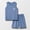 Blue, variant on RKSTN Plus Size Pajamas Mens Cotton 2 Piece Pajamas Set Sleeveless Tank Tops and Vertical Stripes Pajama Shorts Set Summer Comfy Sleepwear Sets