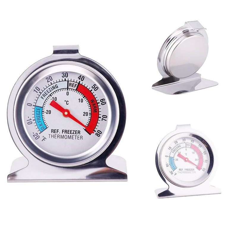 Xzngl Stainless Steel Refrigerator Thermometer Freezer Thermometer Frozen Thermometer Freezer Thermometer Thermometer, Size: 7.4