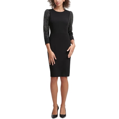 Calvin Klein Womens Embellished Sheath Dress