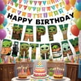 thumbnail image 3 of Yoda Happy Birthday Banner Birthday Party Supplies Decorations Anime Themed Birthday Party Backdrop, 3 of 3