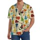 thumbnail image 1 of Balery Different Kind Of Guitars Camisa Casual de Manga Corta con Botones para Hombre, Texturizada, Estilo Cubano, para Playa, Verano-Medium, 1 of 5