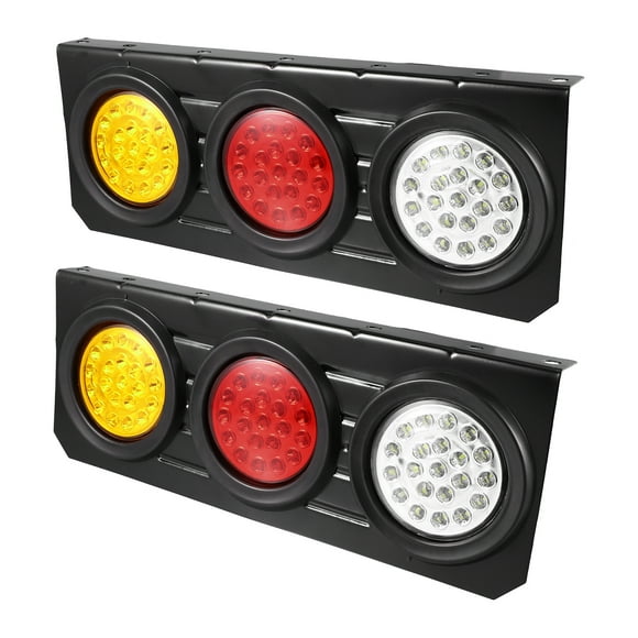 Unique Bargains 2pcs 63 LED Trailer Lights 12V-36V Turn Signal Brake Tail Light for Trailer Truck Boat Pickup RV UTV UTE