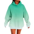 thumbnail image 2 of Womens Zip Up Hoodies Fleece Jackets Oversized Sweatshirts Fall Fashion Outfits 2025 Sweaters Winter Clothes Women's Hoodies & Sweatshirts Unisex Gradient Color Pullover Casual Long Sleeve Hooded, 2 of 5