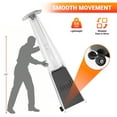 thumbnail image 5 of Segmart 48,000 BTU Pyramid Patio Heater, Tall Standing Outdoor Propane Heater with Wheels & Tip-Over Safety Protection, Visible Flame Glass Tube for Backyard, Garden, Commercial Use - Gray, 5 of 7