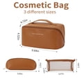 thumbnail image 3 of Bolsa de maquillaje portátil de viaje zaleeta, set de 3, 3 of 7