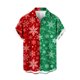 thumbnail image 1 of Mens Manga Corta Botón Abajo Camisas, Cuello de Vuelta Navidad Impresa Blusa, Top de Moda Casual, 1 of 3