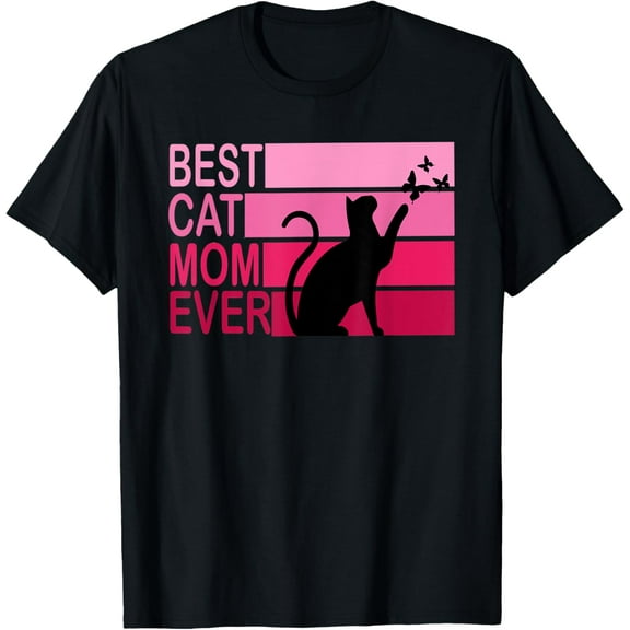 Best Cat Mom ever - Cat T-Shirt men and women can wear, black, white, gifts