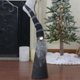 thumbnail image 3 of Northlight LED Lighted Cone Gnome with Knitted Hat Christmas Figure - 37" - Black and Gray, 3 of 6
