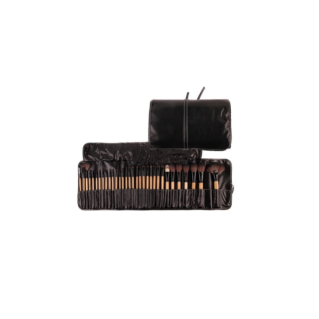 Set de brochas de maquillaje de 32 piezas con funda de fibra sintética