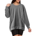 thumbnail image 5 of BUIGTTKLOP Crewneck Sweatshirts for Women Fall Fashion Pullovers Fleece Long Sleeve Sweatshirts Tops, 5 of 8