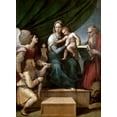 thumbnail image 2 of Raphael 19x24 Black Ornate Wood Framed with Double Matting Museum Art Print Titled - Virgin of The Fish, 2 of 4