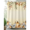 thumbnail image 2 of Fsddascl Fall Pumpkins Shower Curtain Set - Standard 72" x 72" Washable Bathtub Curtain with 12 Hooks, Thanksgiving Country Flower Leaf Orange Waterproof Fabric Stall Shower Curtains for Bathroom, 2 of 6