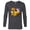 Charcoal Heather, variant on Disney The Lion King 30th Anniversary Wood Block Style Simba - Long Sleeve T-Shirt for Men - Customized-White